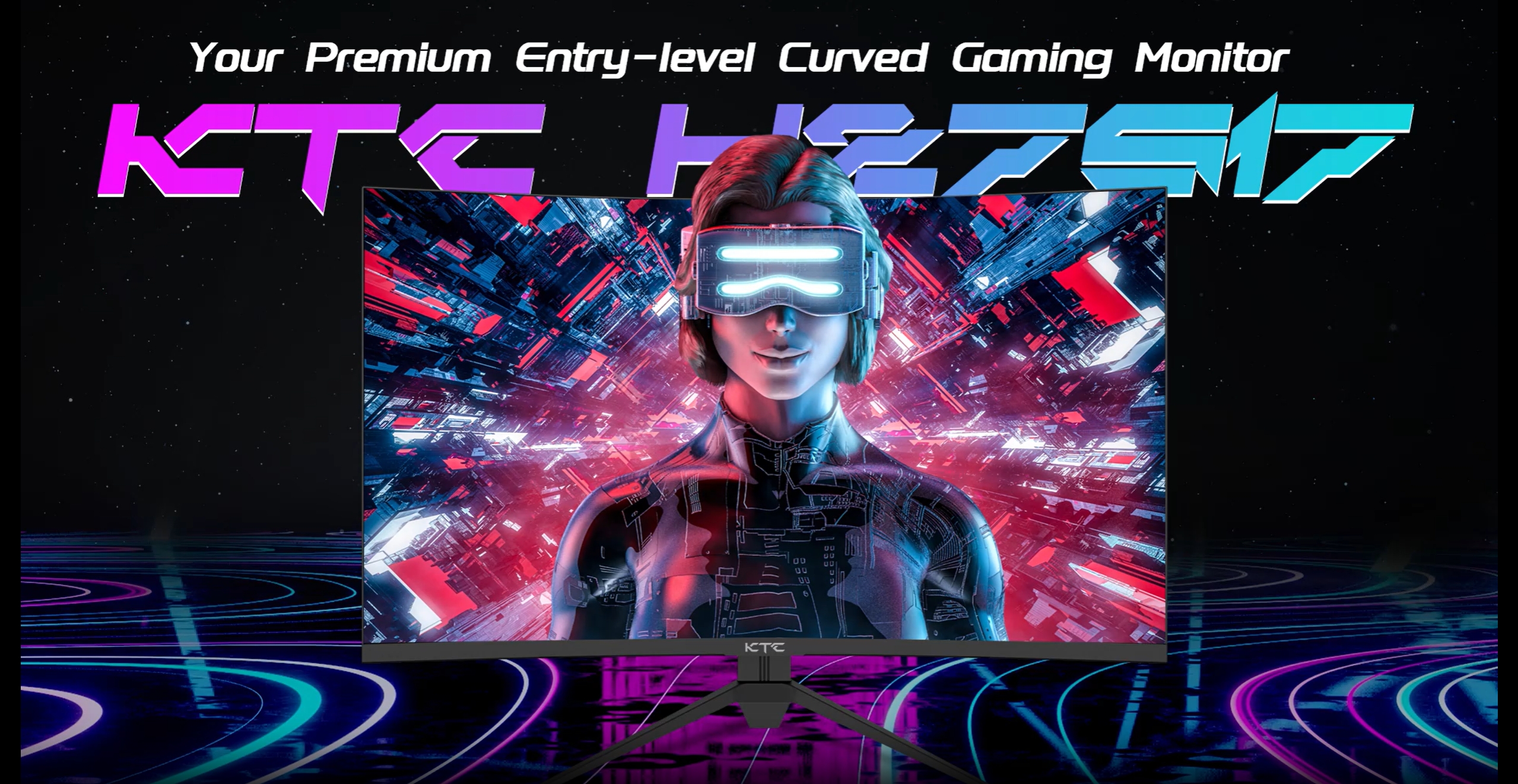 KTC 27 inch WQHD 180Hz 1ms Curved Gaming Monitor